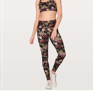 Lululemon Hi Rise Wunder Under Fluorolace 28” Size 4